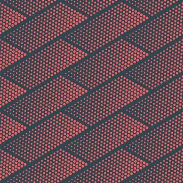 Red Blue Halftone Pattern Incline Rectangles Vector Retro Abstract Background Stock Illustration