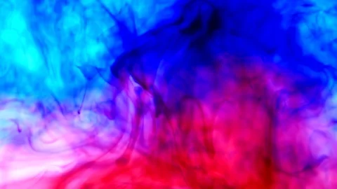 Red Blue Ink in Water Stock Footage 75502935