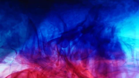 Red Blue Ink in Water Stock Footage