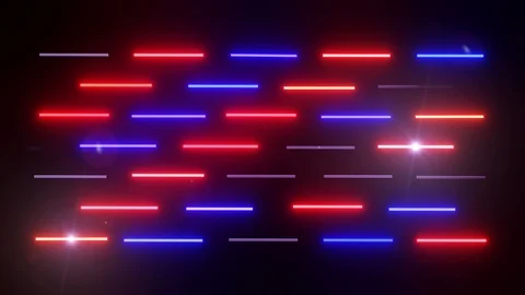 Red Blue Neon Disco Light 스톡 동영상 125863814