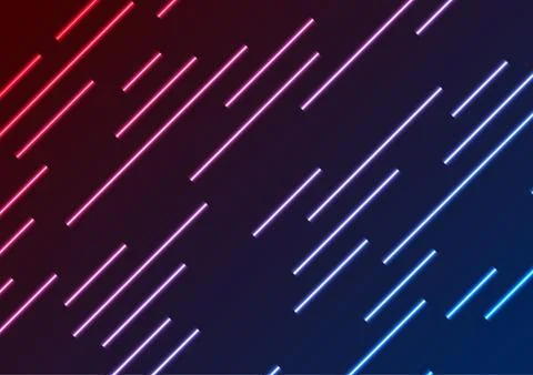 Red blue neon laser rays abstract background Stock Illustration