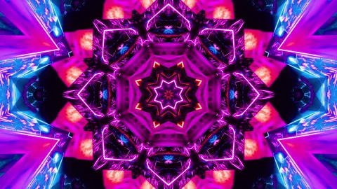 Red Blue Neon Motion Background Vj Loop. Infinitely looped animation. Vídeos de archivo 189856862