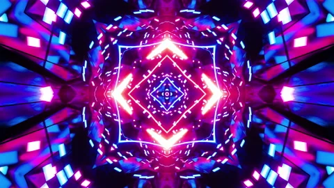 Red Blue Neon Motion Background Vj Loop. Infinitely looped animation. Stock Footage 189858552