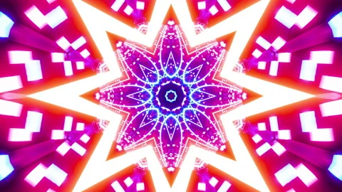 Red Blue Neon Motion Background Vj Loop. Infinitely looped animation. Stock Footage 194504268