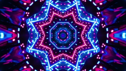 Red Blue Neon Motion Background Vj Loop. Infinitely looped animation. Stock Footage 196285939