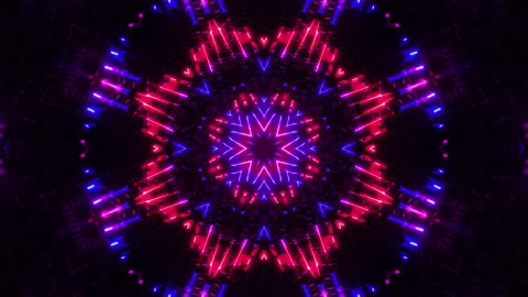 Red Blue Neon Motion Background Vj Loop. Infinitely looped animation. Stock Footage 196807114