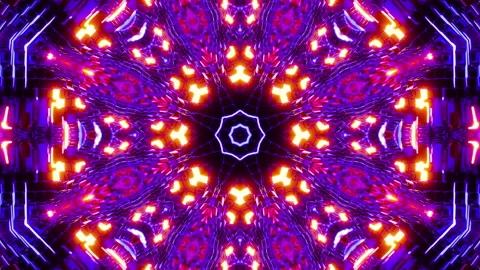 Red Blue Neon Motion Background Vj Loop. Infinitely looped animation. Video stock 200805399