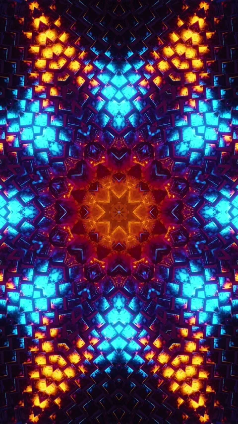 Red Blue Neon Motion Background Vj Loop. Vertical looped video Stock Footage 226373895