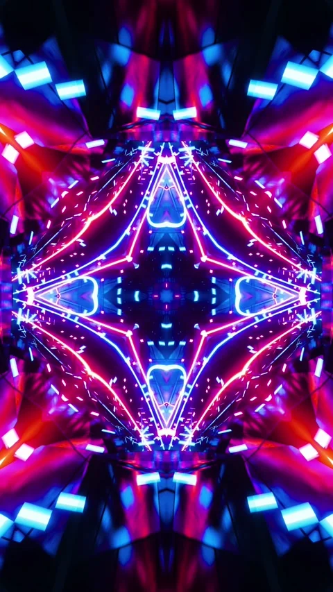 Red Blue Neon Motion Background Vj Loop. Vertical looped video Stock Footage 228027905