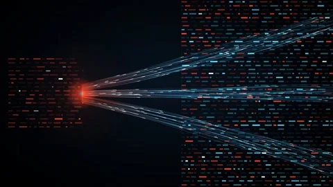 Red blue network data split channel fiber tracer seamless loop Видео 344662173