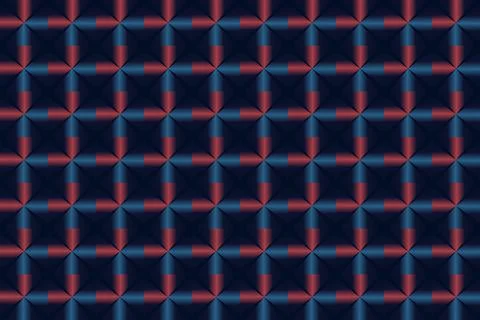 Red Blue Optical Illusion Geometric Pattern Illustrazione stock