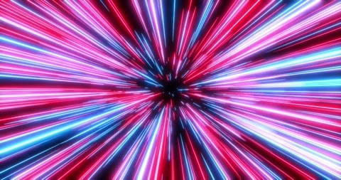 Red blue outer space meteor shower loopable 4K background Stock-Footage 134695047