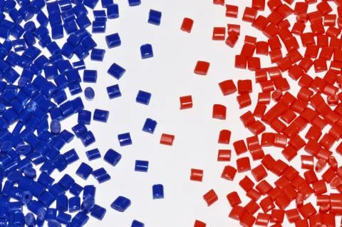 Red-blue plastic resin Stock Photos