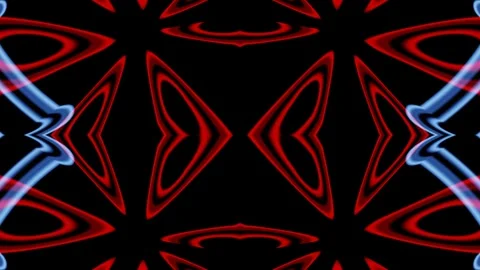 Red blue pulsating plasma abstraction VJ Loop Stock Footage 173602604