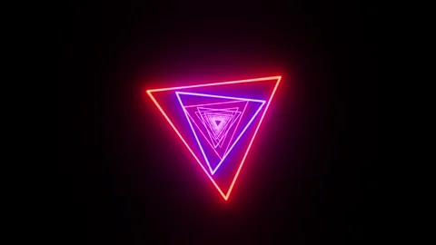 Red with blue reverse rotated triangles VJ loop seamless show background0001 库存影片 340067216