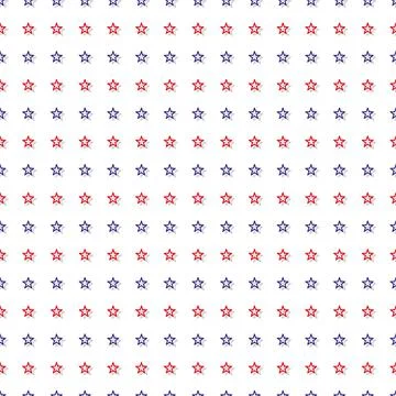 Red Blue Tiny Star Abstract White Background Stock Illustration