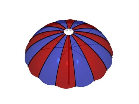 Red blue umbrella on the beach 스톡 일러스트