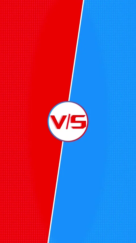 Red Blue Versus Battle Screen Background Stock Footage 341369076