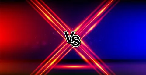 Red blue versus gaming background design. Fight night. Versus battle. VS for Illustrazione stock