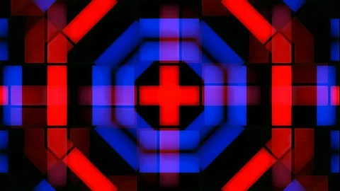 Red &amp; blue VJ loop Stock Footage 88985856