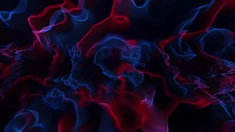 Red &amp; Blue Waves Motion Pattern Video stock 273696888