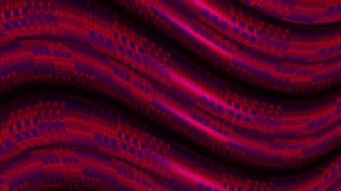 Red Blue Wavy Grid Pattern Flowing Across a Dark Abstract Motion Background 스톡 동영상 344723816