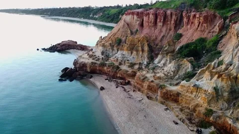 Red Bluff Cliffs Drone Shot Stock Footage 286298765