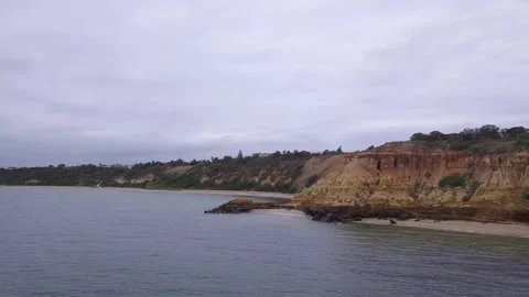 The Red Bluff at the Half Moon Bay Stock Footage 286125978