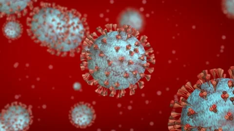 Red blur corona virus background animation. Stock Footage 229537739