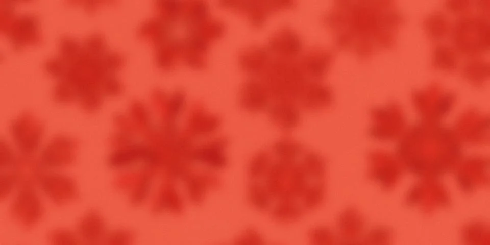 Red blurred snowflakes pattern creating a festive winter holiday abstract Stock Illustration