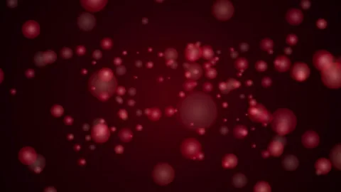 Red blurred spheres float on dark background creating cinematic abstract mo.. Vídeos de archivo 345668967