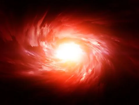 Red Blurred Swirl in the Clouds Foto stock