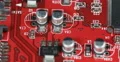 Red Board Modern High Technology Computer Circuits Background Digital Processor 4k or 4k+ Resolution