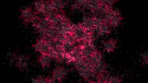 Red boiling liquid with bubbles Stock Footage 268746160