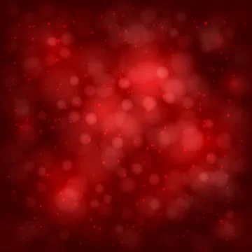 Red bokeh effect abstract background. Blurred backdrop. Festive defocused lig Stock Illustration