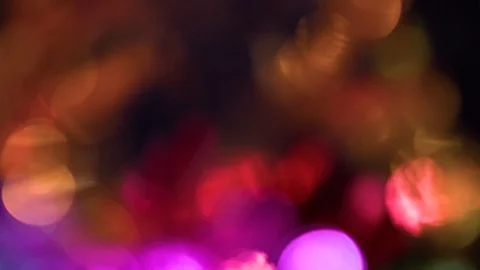 Red bokeh light effect abstract background, animation of sparkle circles Stock Footage 125621640