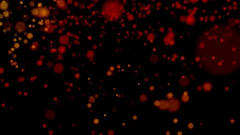 Red Bokeh light floats around with organic move like fire sparks 3d render Stock Footage 85512850