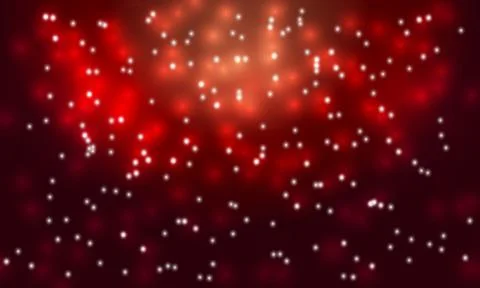 Red Bokeh Lights Background With Scattered White Dots abstract Stock Illustration