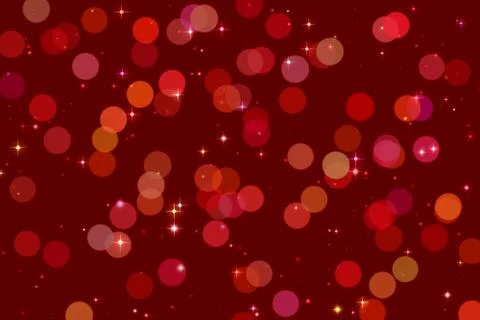 Red bokeh lights, particles and starglow Ilustración de archivo