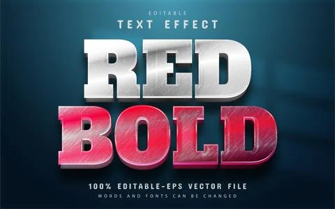Red bold text effect editable Stock Illustration