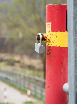 Red Bollard Stock Photos