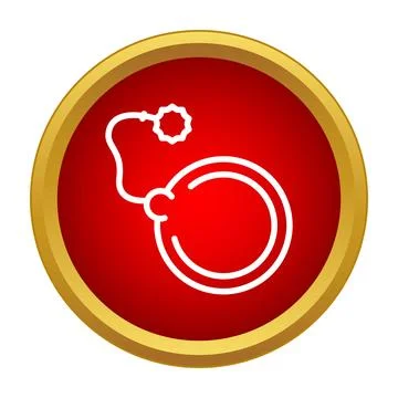 Red bomb icon showing explosion danger warning Stock Illustration
