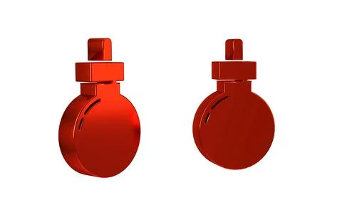 Red Bomb ready to explode icon isolated on transparent background. Happy Ha.. イラスト素材
