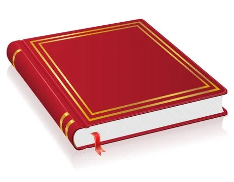Red book with bookmark illustration Stock Illustration