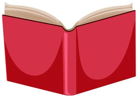Red book cover opened vector Stock Illustration