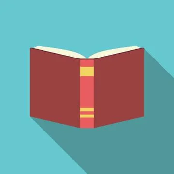 Red book, flat style Illustrazione stock