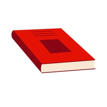 Red book. Flat vector illustration on white background. Stock Illustration