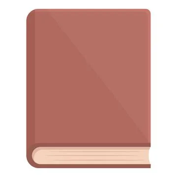 Red book icon cartoon vector. Open study Stock Illustration