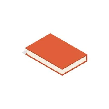 Red book icon, isometric 3d style Illustrazione stock