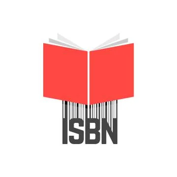 Red book with isbn bar code Illustrazione stock